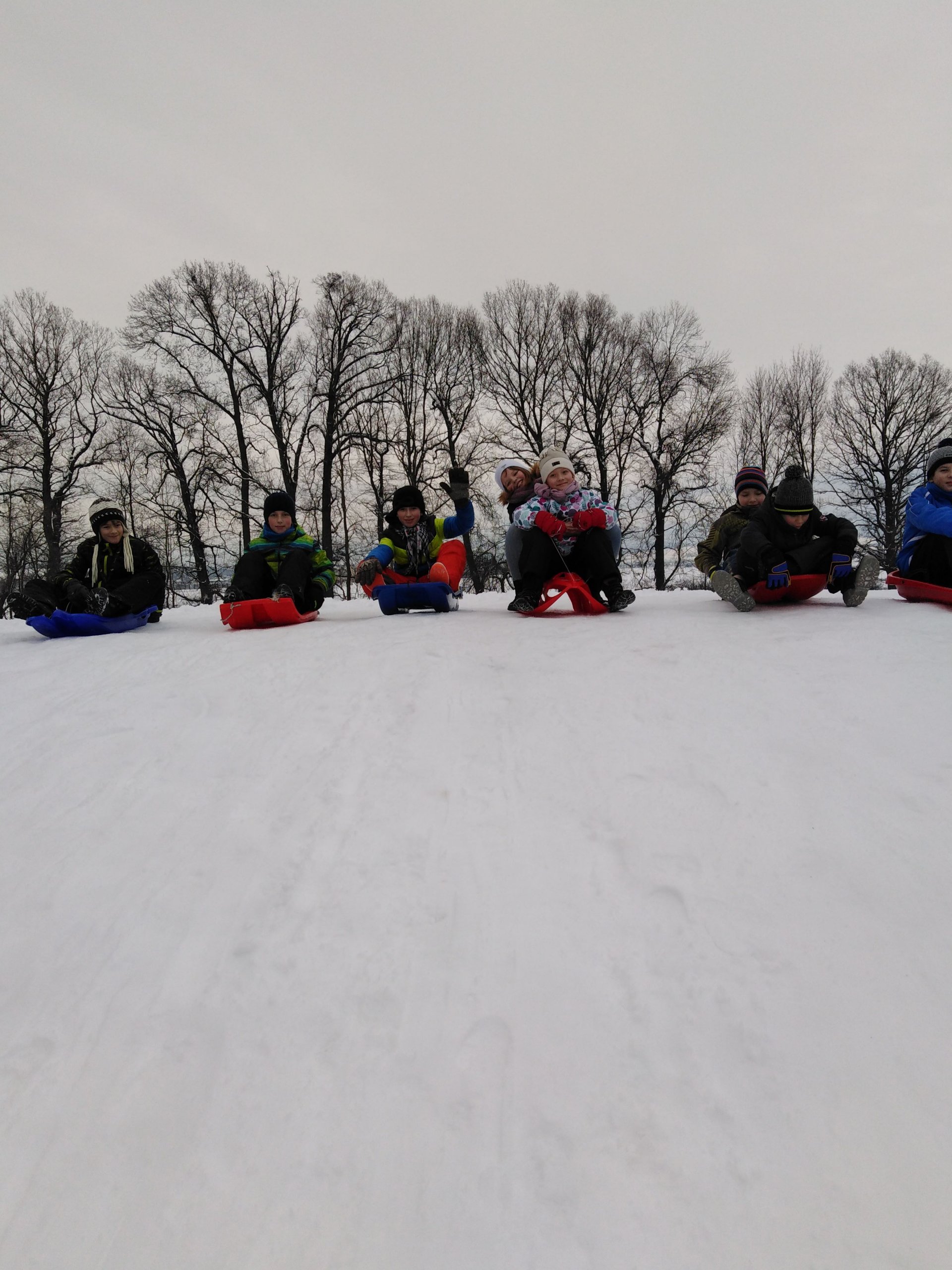 Aktivity na sněhu v Kunovském lese