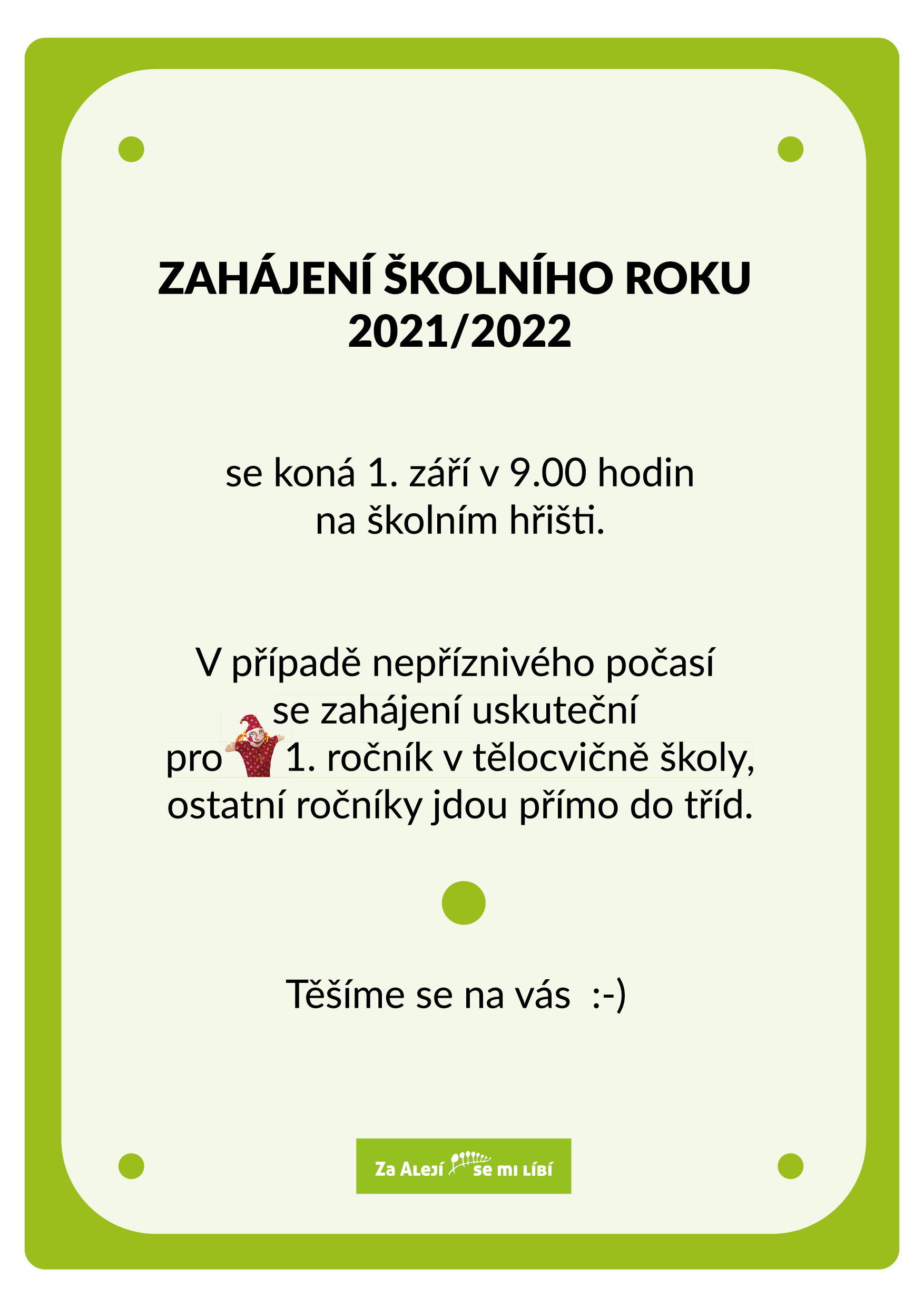 Slavnostní zahájení školního roku 2021/2022