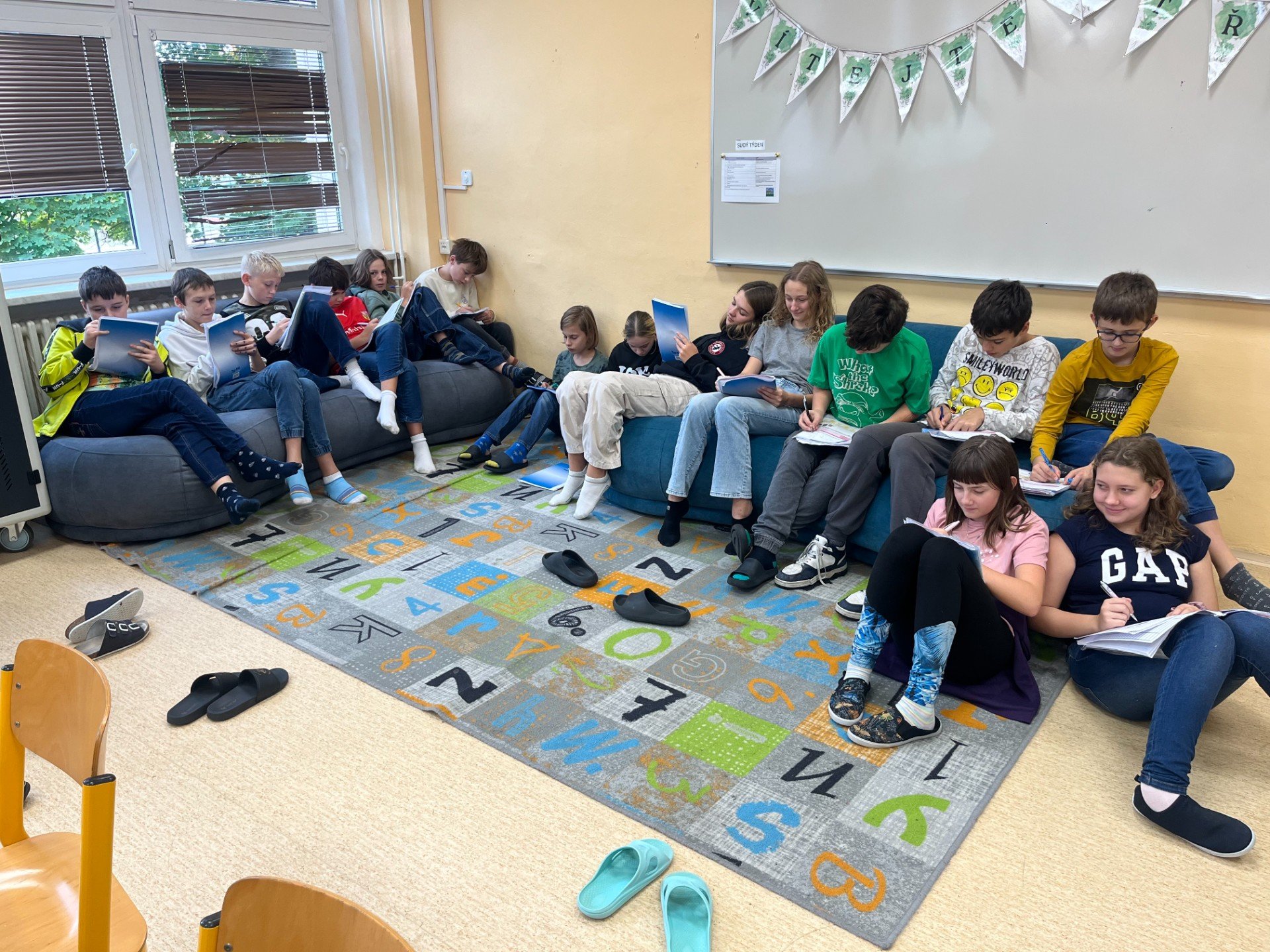 17.10. hodina matematiky - po písemce na gauči